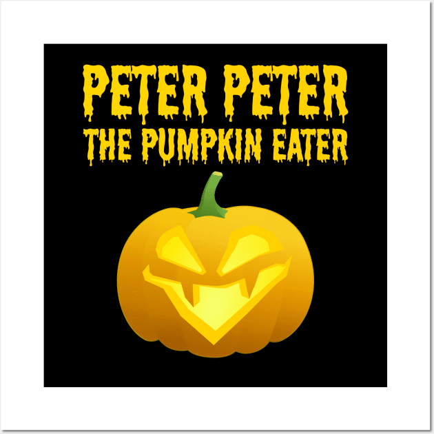 Peter Peter Pumpkin Eater Halloween Couple Costume Wall Art by finedesigns